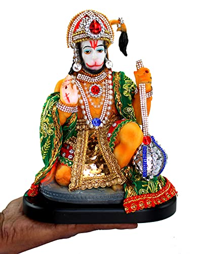 eSplanade Resin Hanuman Anjaneya Pavan Putra Idol Murti Moorti Statue (8.5 x 5.25 Inches)