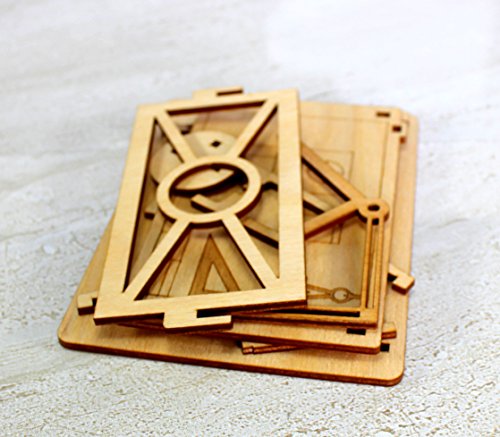 StonKraft Wooden 3D Puzzle Miniature Drafting Table - Home Decor, Construction Toy, Modeling Kit, School Project - Easy to Assemble