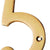 eSplanade 4" Brass House Hotel Door Number Plaque Numeric Numerical Digit 0-9 (4 (Four))