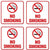 eSplanade NO SMOKING No eCigarettes | No vaping Sign Sticker Decal - Easy to Mount Weather Resistant Long Lasting Ink (Size 6" x 8")