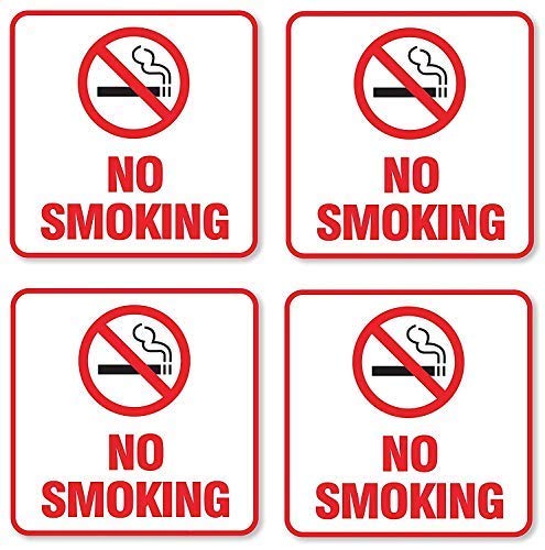 eSplanade NO SMOKING No eCigarettes | No vaping Sign Sticker Decal - Easy to Mount Weather Resistant Long Lasting Ink (Size 6" x 8")