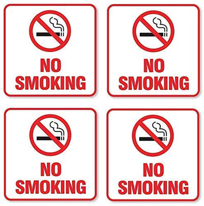 eSplanade NO SMOKING No eCigarettes | No vaping Sign Sticker Decal - Easy to Mount Weather Resistant Long Lasting Ink (Size 6" x 8")