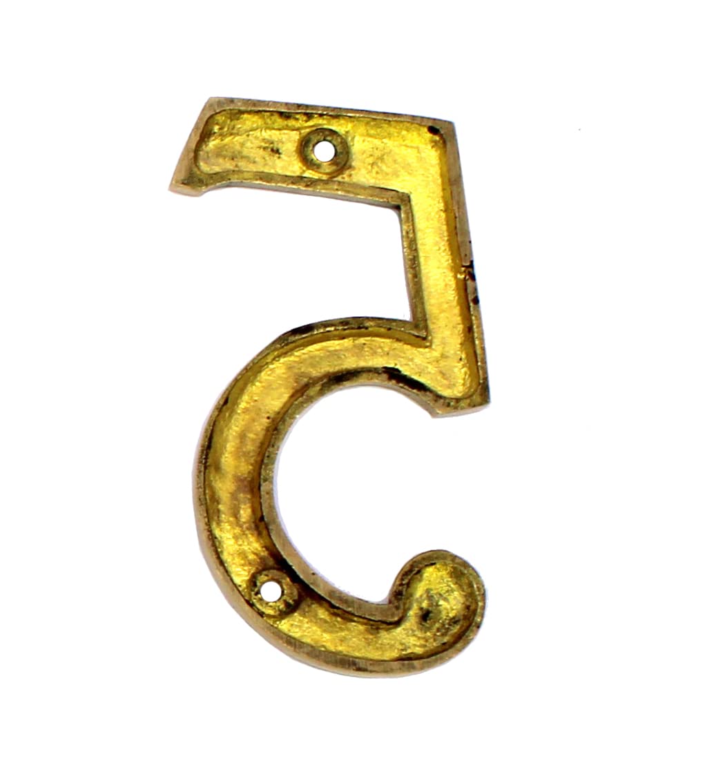 eSplanade 4" Brass House Hotel Door Number Plaque Numeric Numerical Digit 0-9