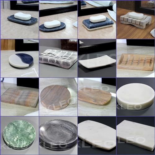 KLEO Natural Stone Soap Dish Soap Holder Bath Accessories for Bathroom, Tub or Wash Basin Accessory