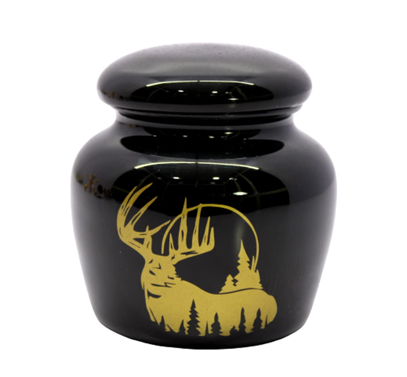 eSplanade Metal Mini Cremation Urn Keepsake Memorial Jar Pot Container | Small Urn for Funeral Ashes Burial | Printed Metal Keepsake