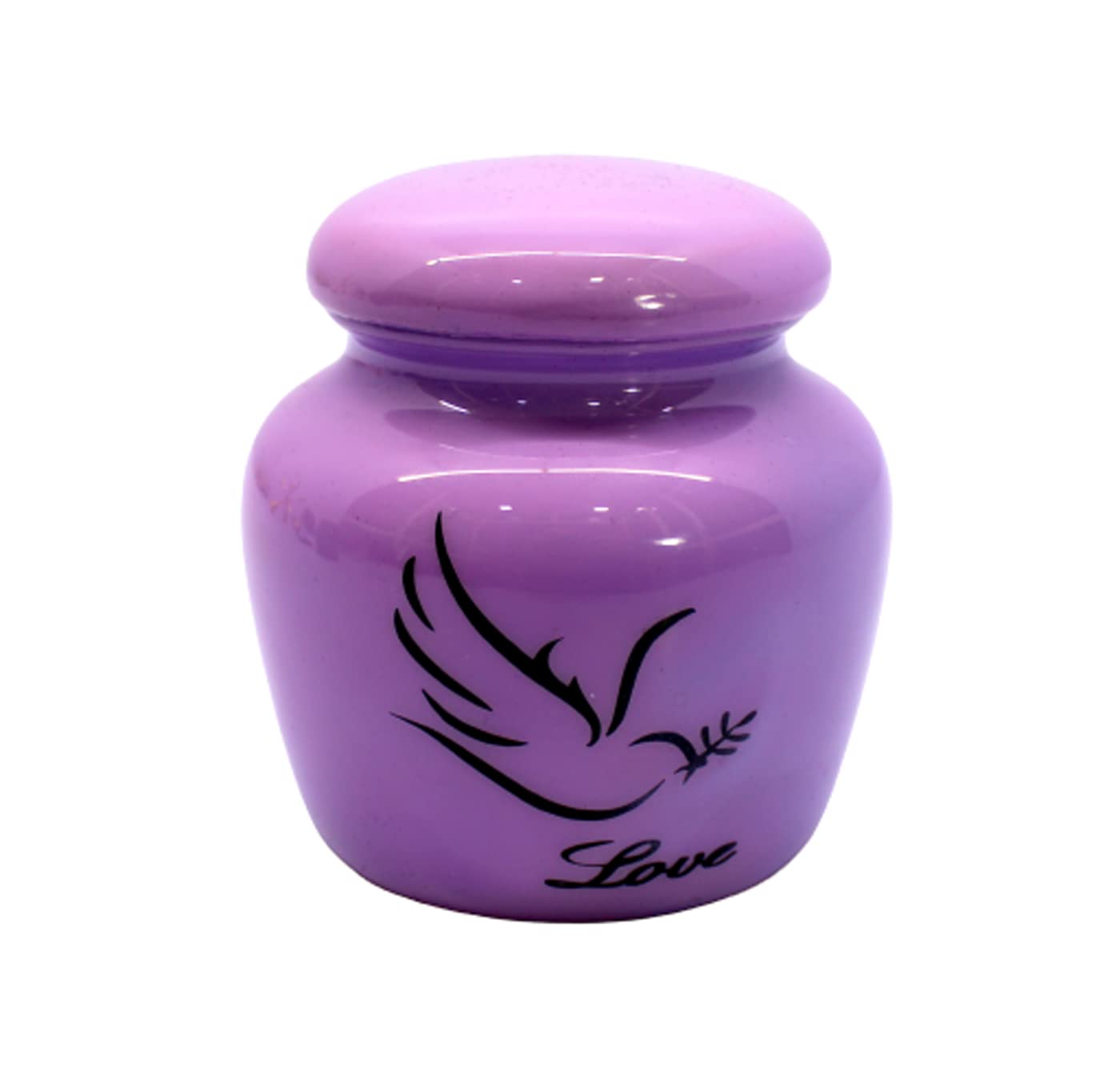 eSplanade Metal Mini Cremation Urn Keepsake Memorial Jar Pot Container | Small Urn for Funeral Ashes Burial | Printed Metal Keepsake