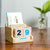 IVEI Minimal Perpetual Desk Calendar - Wooden Calendar - Block Calendar for Office Desk Decor - Wooden Desktop Calendar for Home, School, Office - Natural