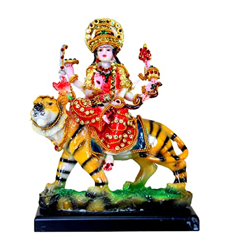 eSplanade Maa Durga Mata Rani Statue Idol for Home Mandir (8") | Navratri Pooja | Durga Maa - Resin - Multicolour