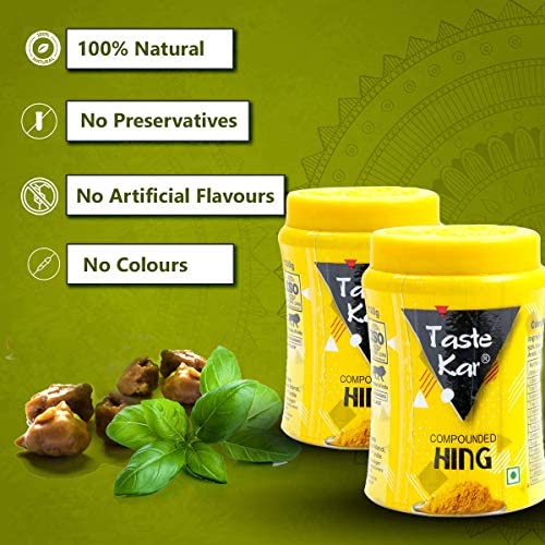 Tastekar Gluten Free Asafoetida Powder Hing Indian Spice | Compounded Heeng Asafetida Spice Powder-50 Gm