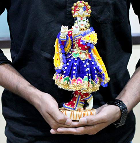 eSplanade Resin Krishna Kishan Murti Idol Statue Sculpture (11", 12.5", 14" Inches) Multicolour