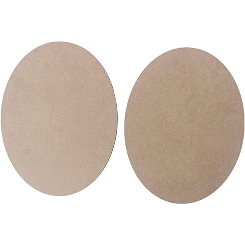 IVEI DIY Wood Sheet Craft - MDF Cutouts Oval Shaped - Curved Painting Wooden Sheet Craft - Set of 2 for Decoupage MDF Plains, Resin Art Work & Decoration