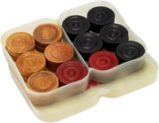 StonKraft Wooden Carrom Coins Pieces with Plastic Box (No Striker) - 24 Coins Pieces