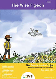 IVEI Panchatantra Kids Learning Book - Workbook and 2 DIY Bookmarks of Panchatantra Story - Colouring Activity Worksheets - Creative Fun Activity and Education For Kids - Four Friends And A Hunter