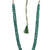 Binnis wardrobe green beaded five lines Beautiful handcrafted menakari lotus necklace set