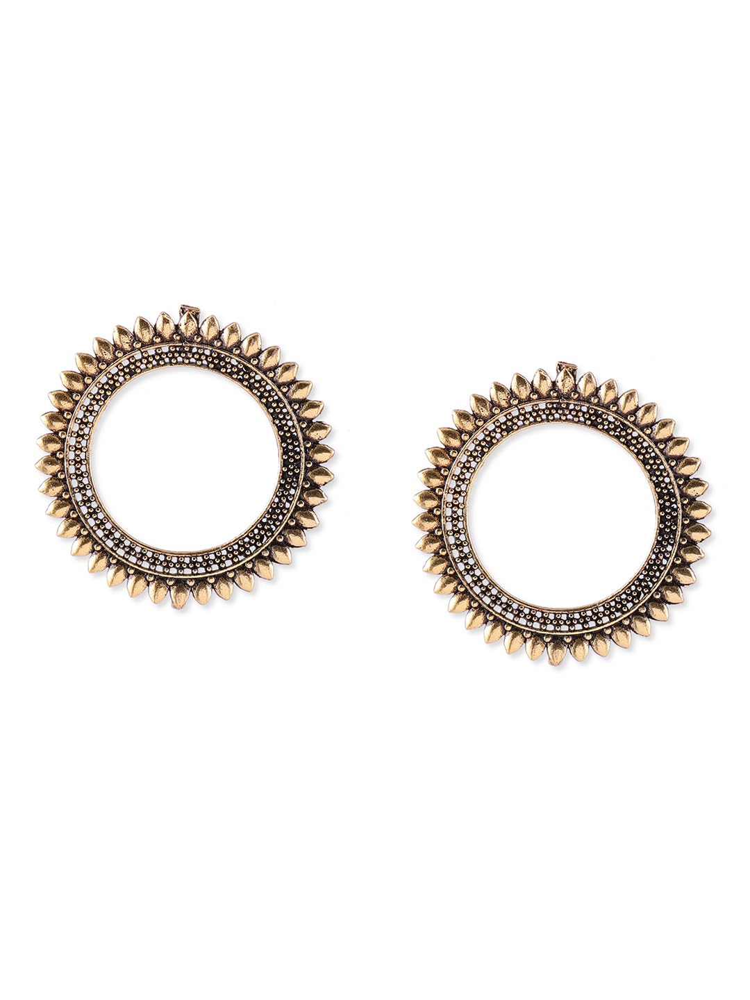 Binnis wardrobe contemporary stone Kundan beautiful round shaped drop earring