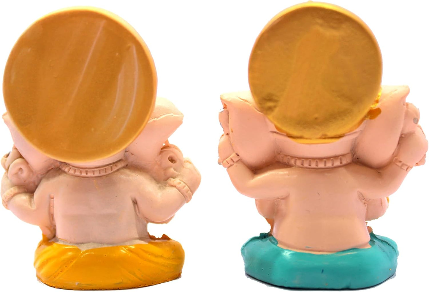 eSplanade Resin Ganesha Ganesh Idol Murti Figurine Statues - Set of 4 | Home Décor - Car Dashboard | Multicolour - 2" Inches (Small)