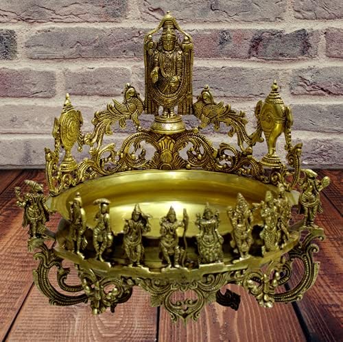 eSplanade - Ethnic Design Decorative Brass Urli Traditional Bowl Showpiece | Home Decor |