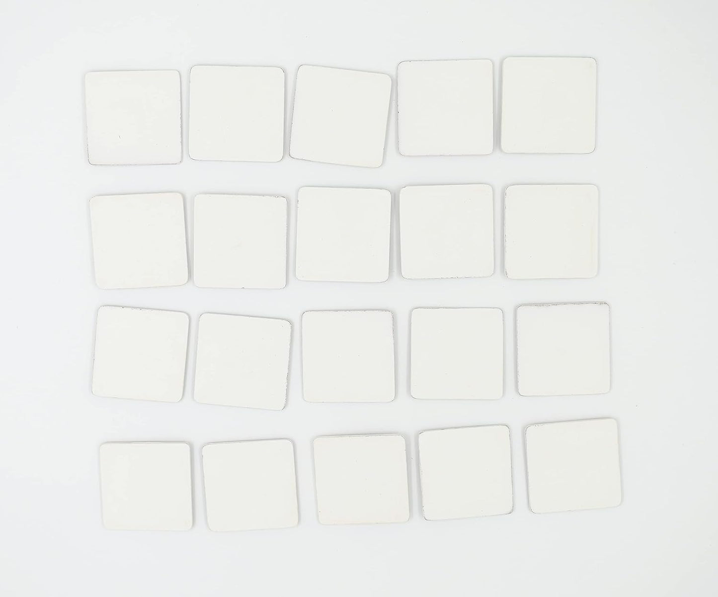 IVEI DIY MDF Wooden Square Magnet with Primer- Plain MDF Fridge Magnet Cutouts , Unfinished Magnets for Painting Wooden Sheet Craft, Decoupage, Resin Art Work & Decoration - Set of 20