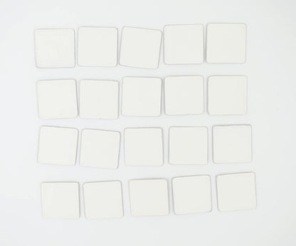 IVEI DIY MDF Wooden Square Magnet with Primer- Plain MDF Fridge Magnet Cutouts , Unfinished Magnets for Painting Wooden Sheet Craft, Decoupage, Resin Art Work & Decoration - Set of 20