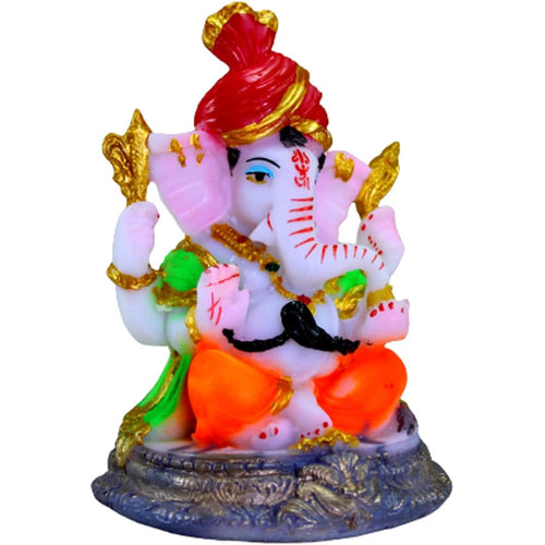 eSplanade Resin Ganesh Ganesha Ganpati Murti Idol Statue Sculpture - 6 inches | Pooja Idols | Home Decor