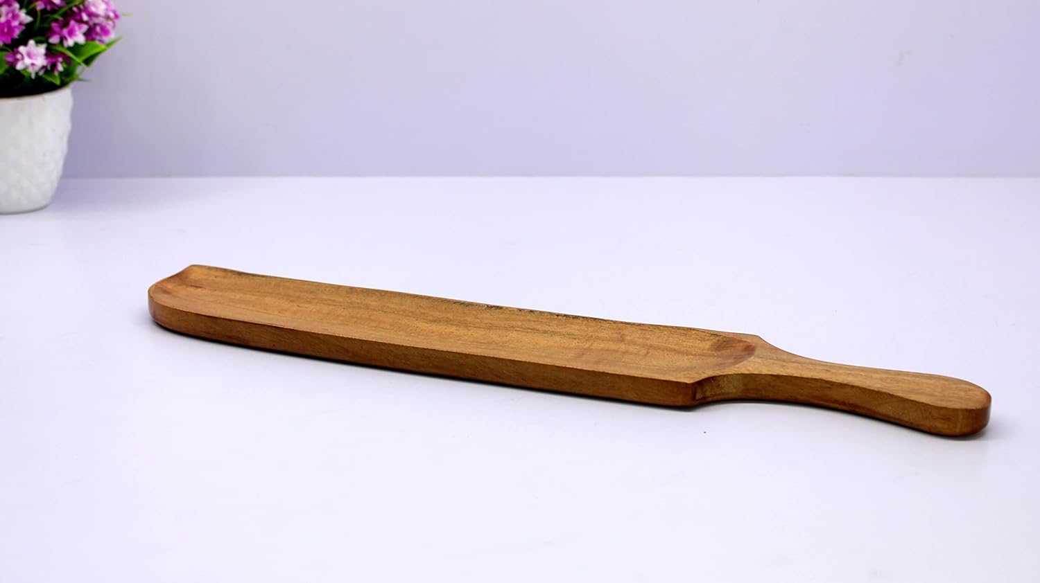 ESPLANADE Momos Platter Serveware Tableware & Serving Pieces for Home and Kitchen | Wood - 18" Inches - Brown