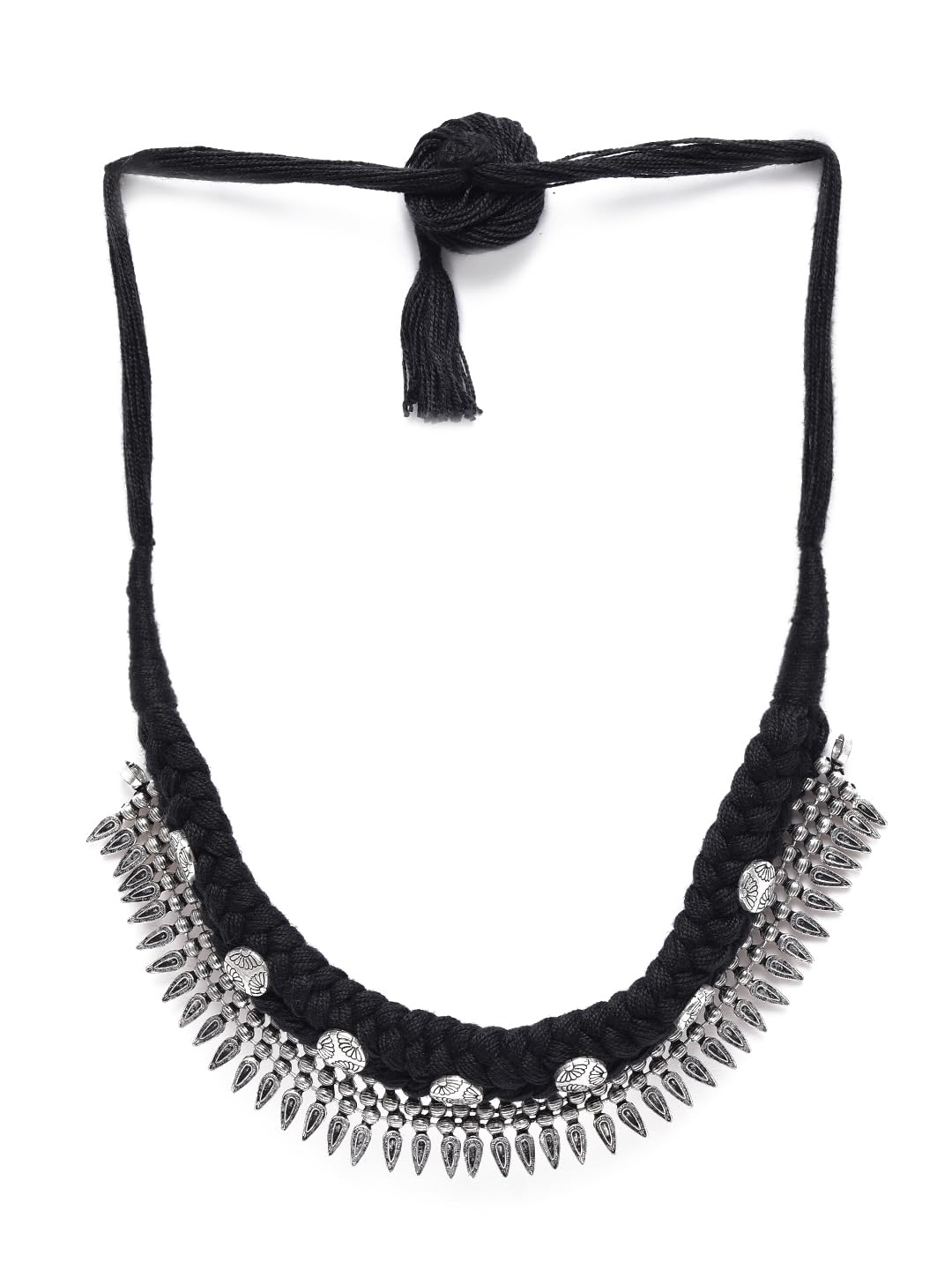 Binnis wardrobe beaded five lines Beautiful handcrafted menakari lotus necklace set