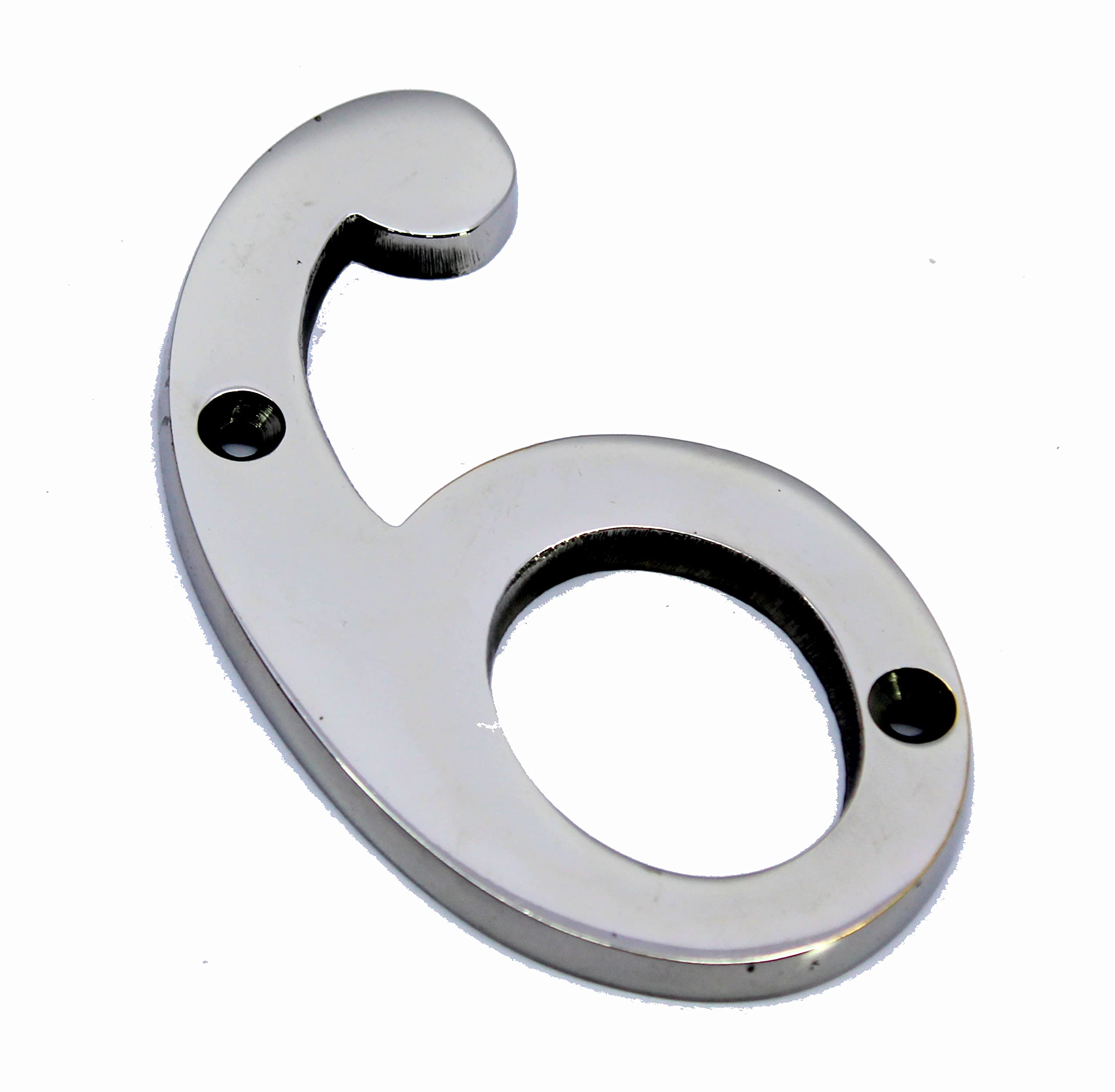 eSplanade 4" Brass House Hotel Door Number Plaque Sticky Numeric Numerical Digit 0-9