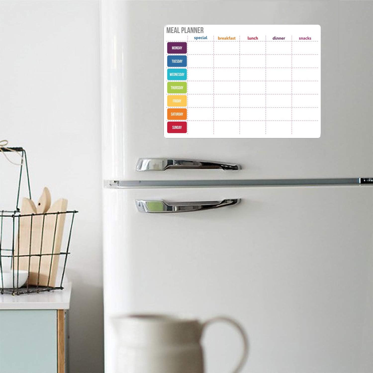 MFM TOYS Fridge Magnet Meal Planner Write-Erase A4 Size Planner Board! (Meal Planner (Weekly))