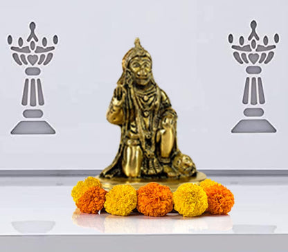 eSplanade Brass Hanuman Bajrangbali Anjeneya Pavan Putra Murti Idol Statue Murti Figurine for pooja and home decor