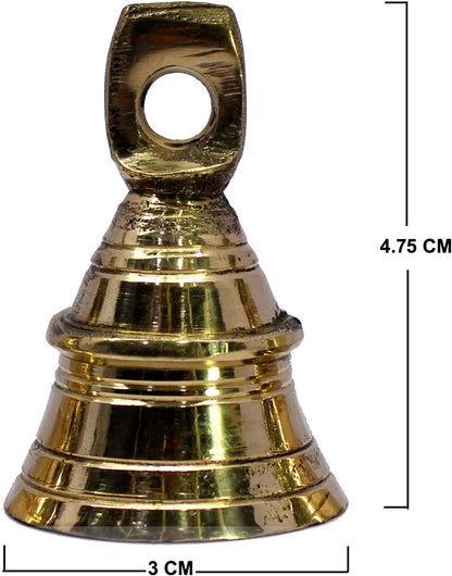 eSplanade Brass Pooja Mandir and Decorative Bells | Pack of 10 | 2" Inches - Golden & Bronze