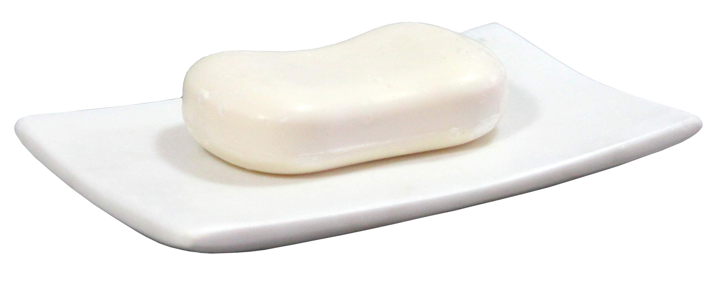 KLEO - White Marble Stone Soap Dish Bath Accessories for Bath, Tub or Wash Basin