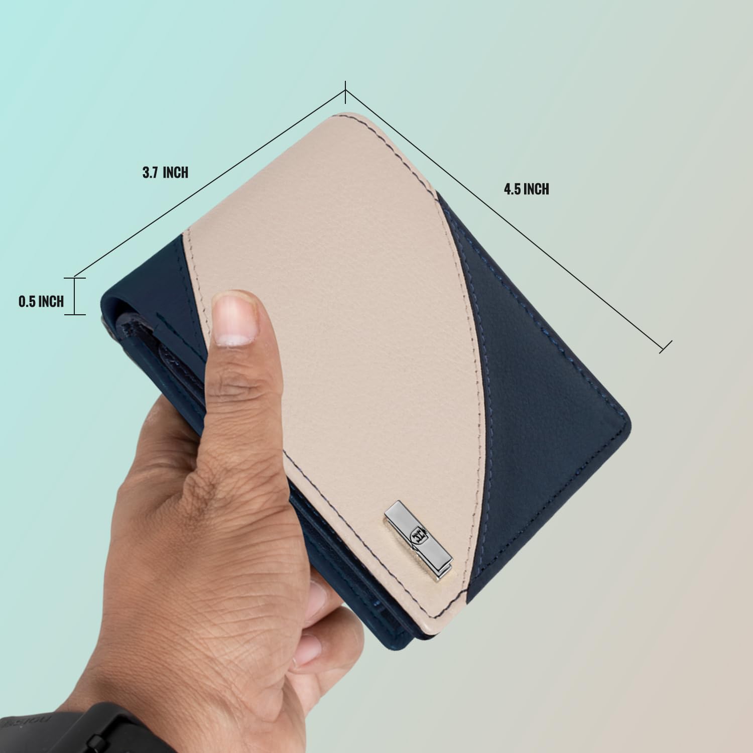 HORNBULL Andy Blue Wallet for Men | Genuine Leather Wallet with RFID Blocking | Gift for Men