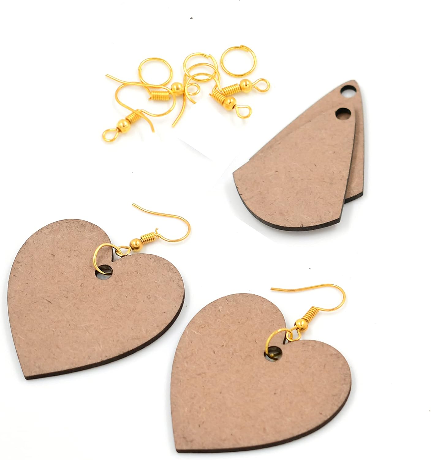 IVEI DIY MDF Box Pack with 2 Pair Earrings, Cut Outs, Toran and 2 Photo Magnet