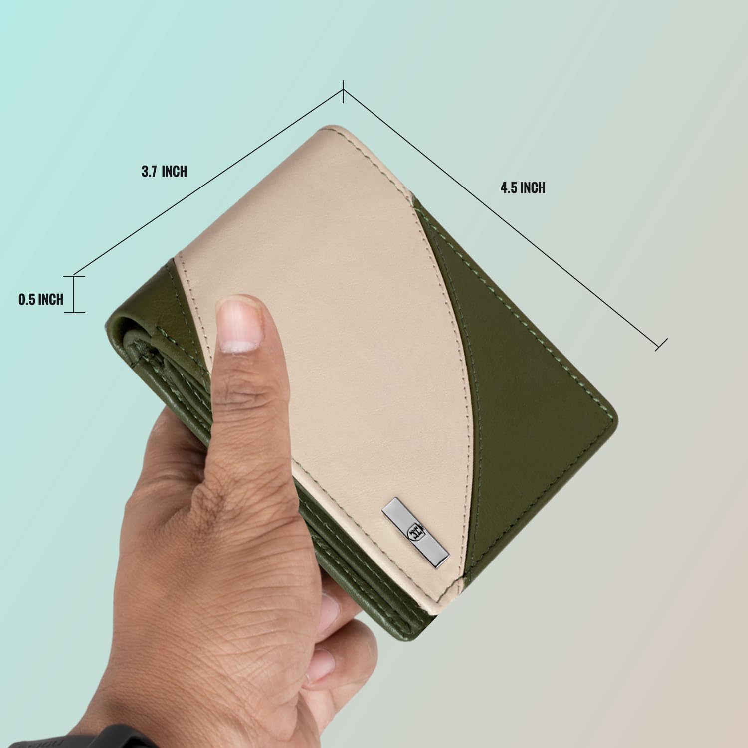 HORNBULL Andy Green Wallet for Men | Genuine Leather Wallet with RFID Blocking | Gift for Men