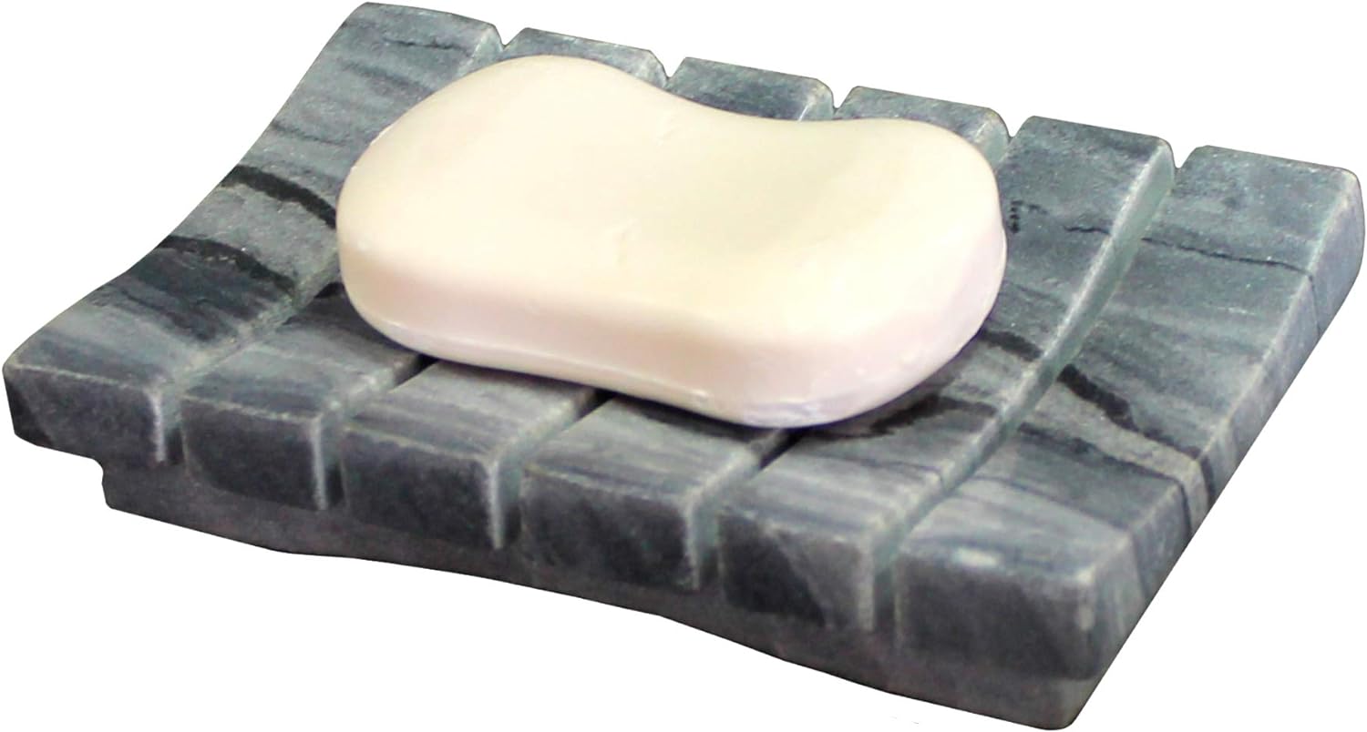 Natural Water Absorbent & Rigged Soap Dish Soap Holder made of Natural Stone - Unique Bath Bathroom Accessories