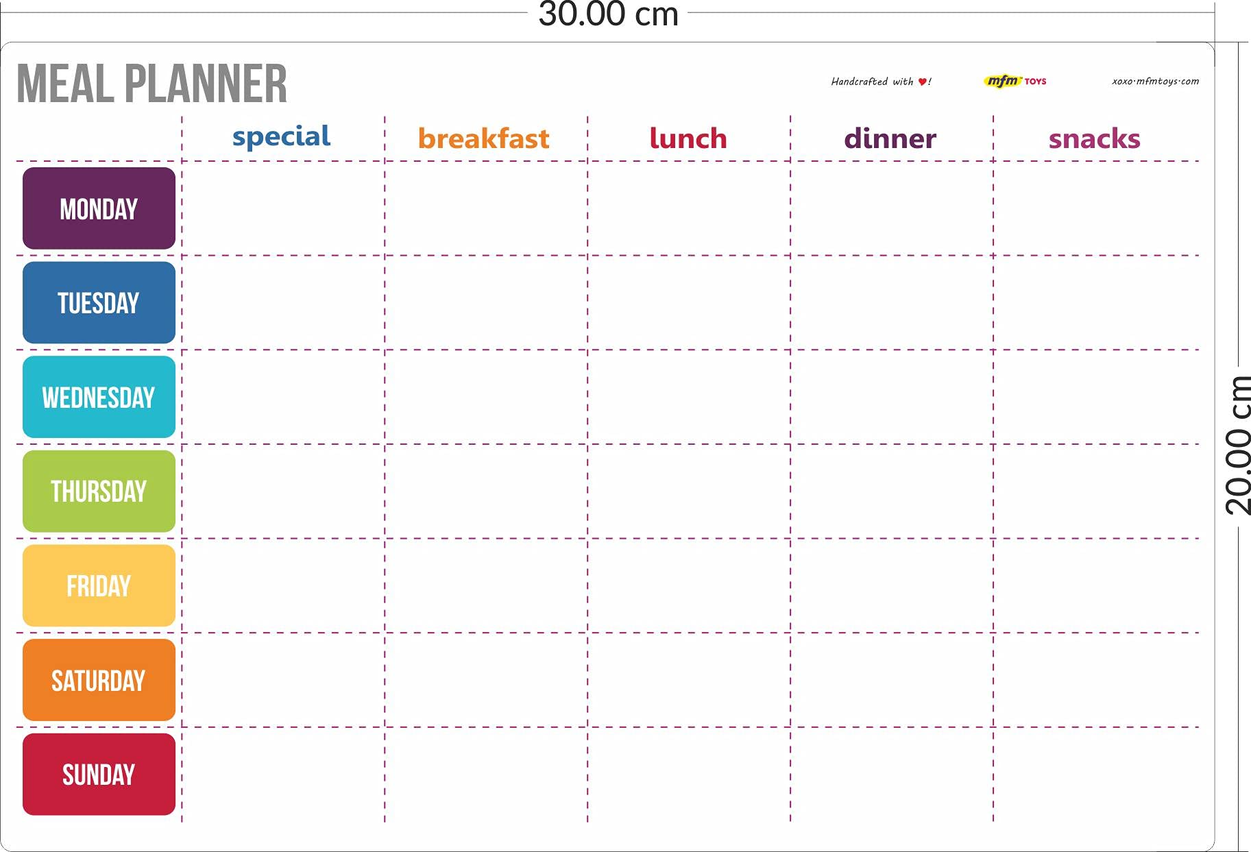 mfm toys fridge magnet write-erase A4 size notepads planners! (Boss lady planner)- Multi color