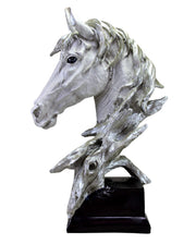 ESPLANADE Resin Horse Head Sculpture Figurine Showpiece | Decorative Items - Home Decor | Silver - 15.5" Inches Big Size