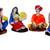 eSplanade Resin Rajasthani Punjabi Musical Folks Showpiece Figurine Sculpture (Set of 6) | Decorative Items - Home Decor | Multicolour - 6.6" Inches