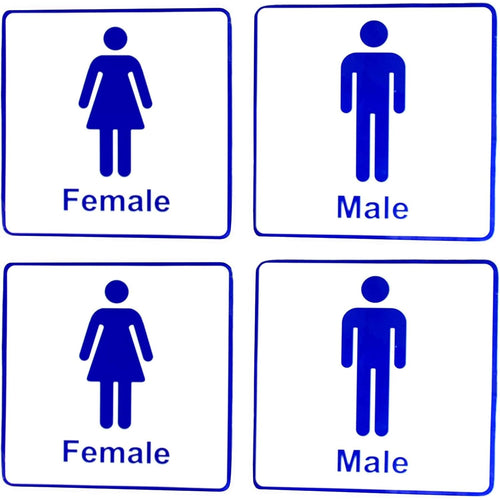 eSplanade Men & Women Toilet Sign Bathroom | Male & Female Washroom Door Sign Sticker Decal - Easy to Mount Weather Resistant Long Lasting Ink (Size -5.5