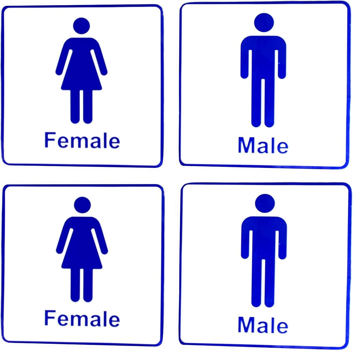 eSplanade Men & Women Toilet Sign Bathroom | Male & Female Washroom Door Sign Sticker Decal - Easy to Mount Weather Resistant Long Lasting Ink (Size -5.5"x5.5")