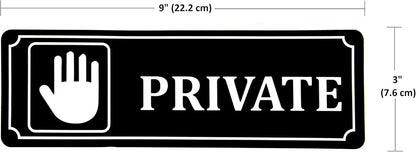 eSplanade Private Entry Restricted Sign Sticker Decal - Easy to Mount Weather Resistant Long Lasting Ink Size (9" x 3")