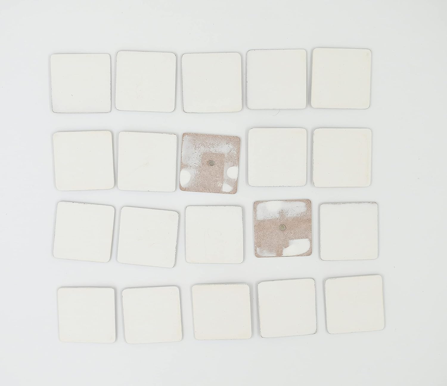 IVEI DIY MDF Wooden Square Magnet with Primer- Plain MDF Fridge Magnet Cutouts , Unfinished Magnets for Painting Wooden Sheet Craft, Decoupage, Resin Art Work & Decoration - Set of 20