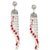 Binnis wardrobe Dual-Toned textured long jhumka with hanging pearl handcrafted earrings