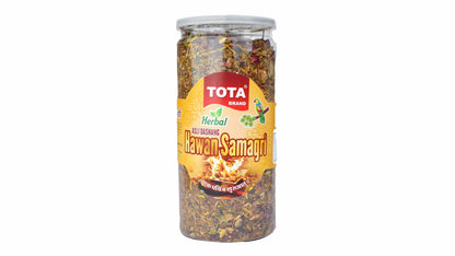 Tota Hawan Samagri for Pooja - 400gm Jar |100% Pure Havan Samagri Dhoop with 38 Type of Natural Herbs for Hawan kund, Durga Puja, Home Pooja, Yagya,Diwali and Other Occassions