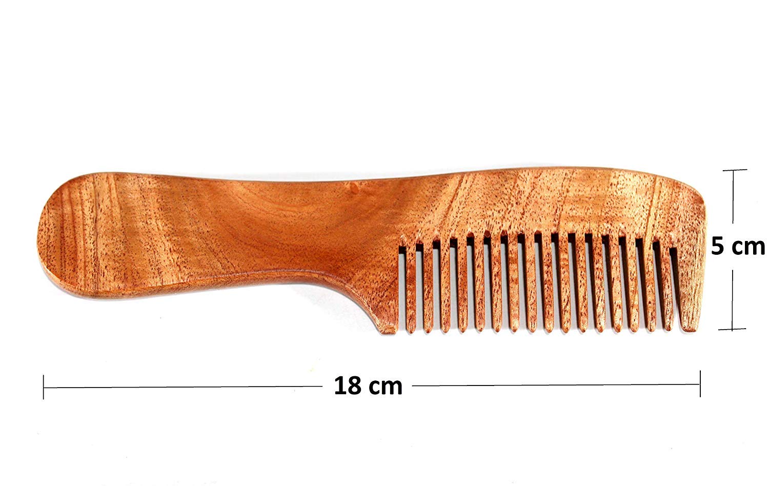 eSplanade Wooden Comb for Men & Women - Neem Wood Handmade Hair, Beard, Moustache Comb