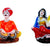 eSplanade Resin Rajasthani Punjabi Musical Folks Showpiece Figurine Sculpture (Set of 6) | Decorative Items - Home Decor | Multicolour - 6.6" Inches (Yellow multi)