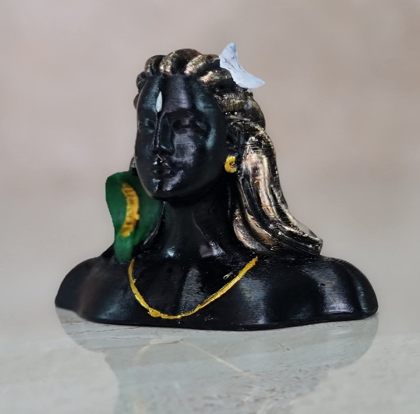 eSplanade Resin Shiva Shiv Adiyogi Natraj Idol Murti Sculpture - Black - 3" Inches