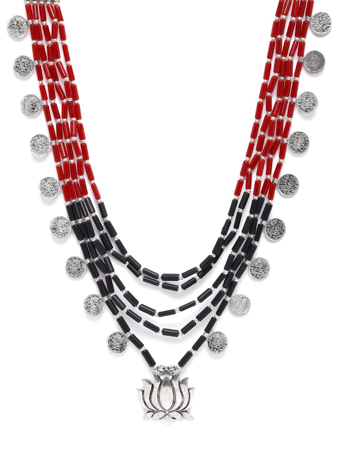 Binni s Wardrobe Oxidized Jewellery Set (Necklace, Earings, Womens), Metal, No Gemstone