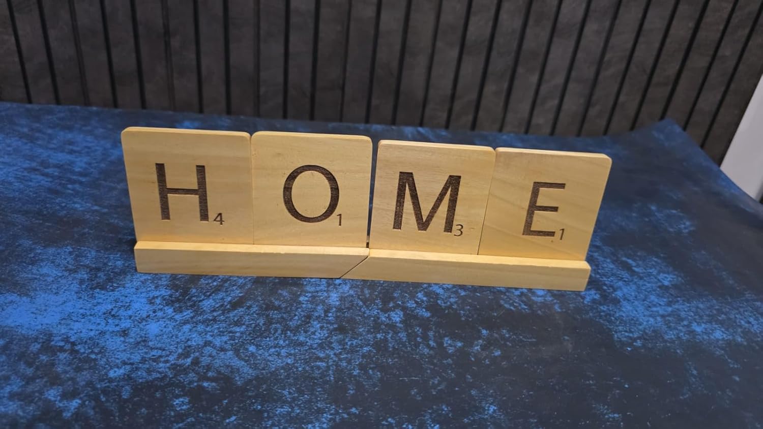 Esplanade Wooden Letter Tiles - DREAM HOME Office Table Decoration Items - Word Block | Scrabble-Inspired Showpieces for Home Decor, Motivational Sign, Interchangeable Letters