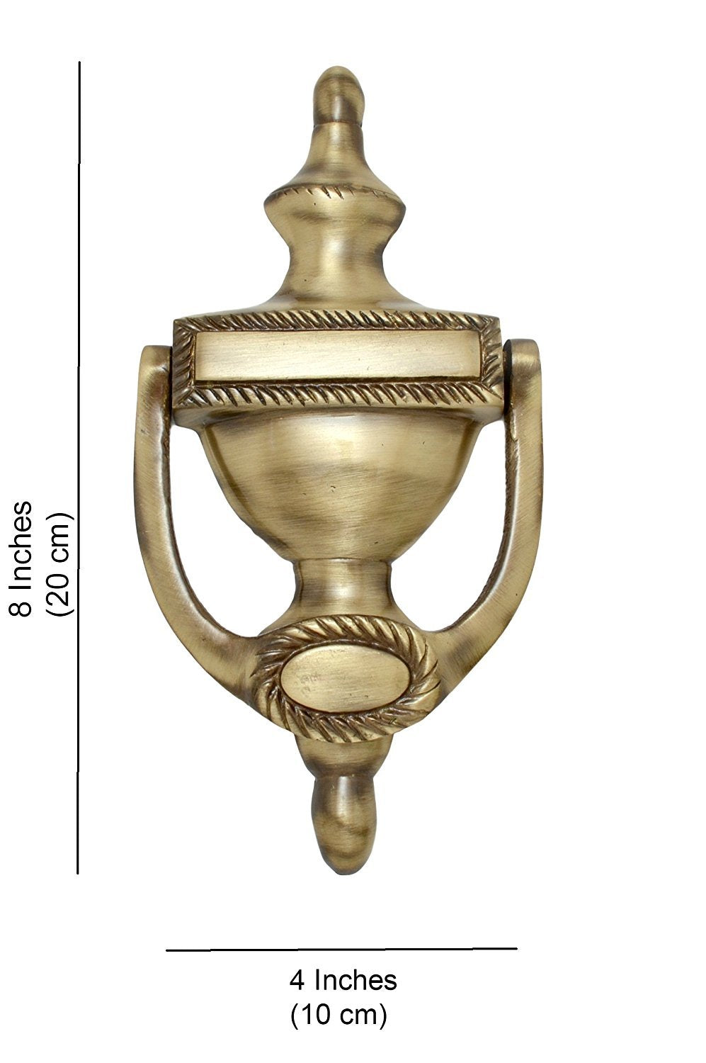 eSplanade Colonial Style Brass Door Knocker, Yellow